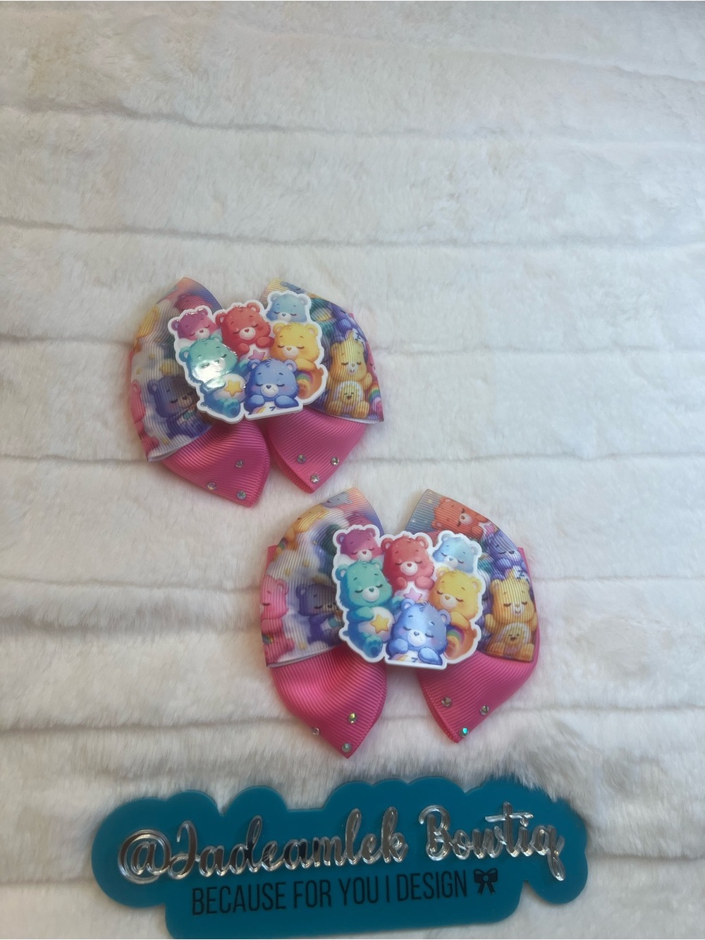 Care Bears Pink Multi-Color Character Hair Bows